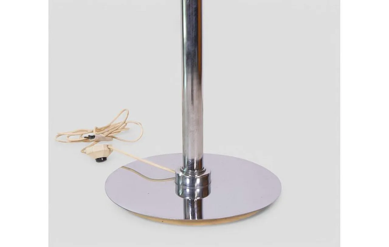 Space Age floor lamp in chrome metal and opaline glass, 1970s 5