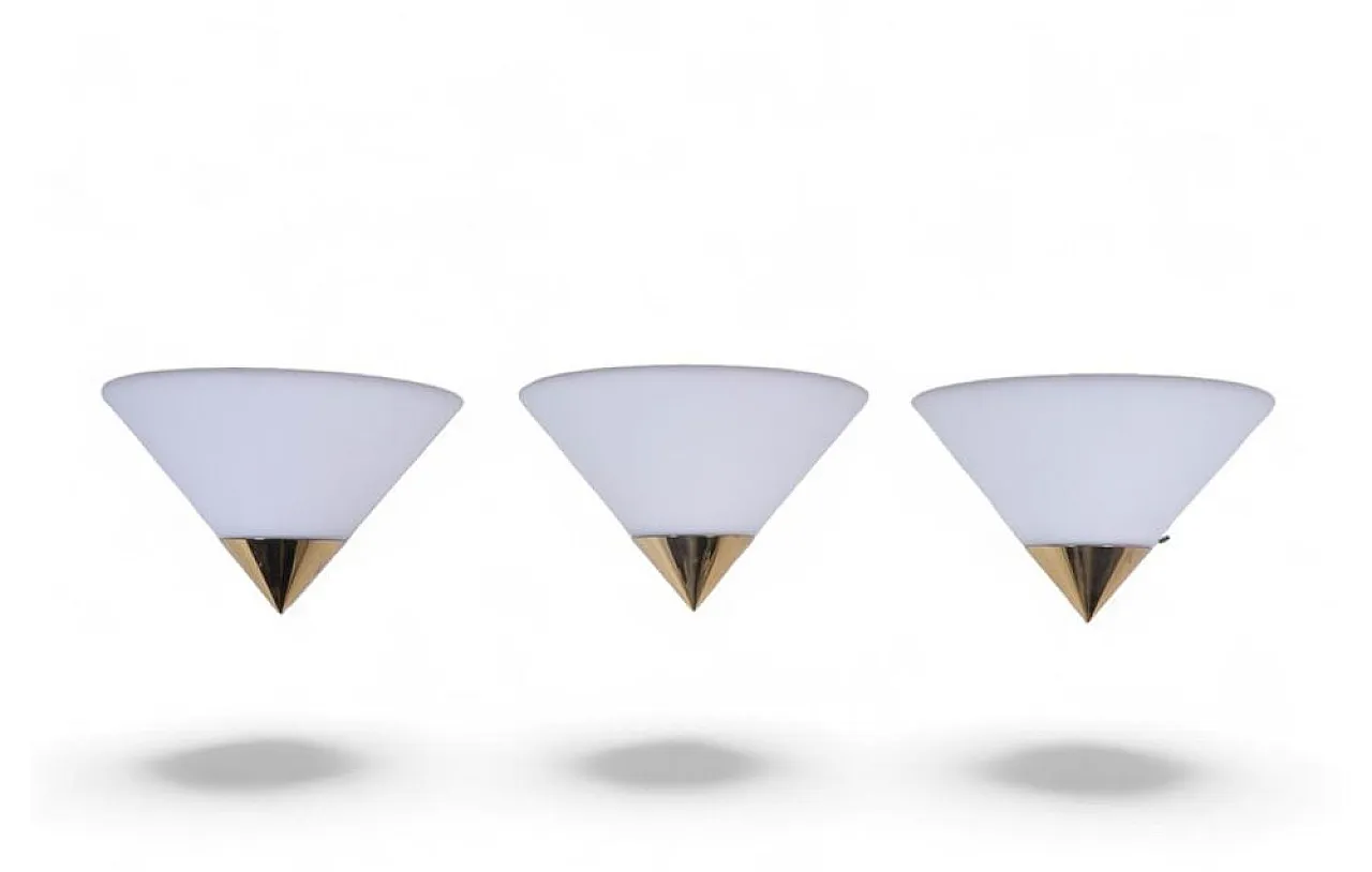 3 Mid-Century wall sconces from Glashütte Limburg, 1970s 1