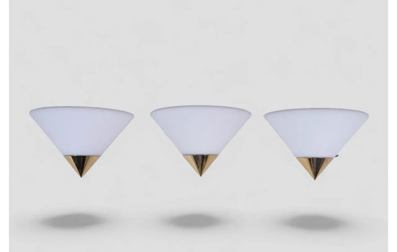 3 Mid-Century wall sconces from Glashütte Limburg, 1970s 2