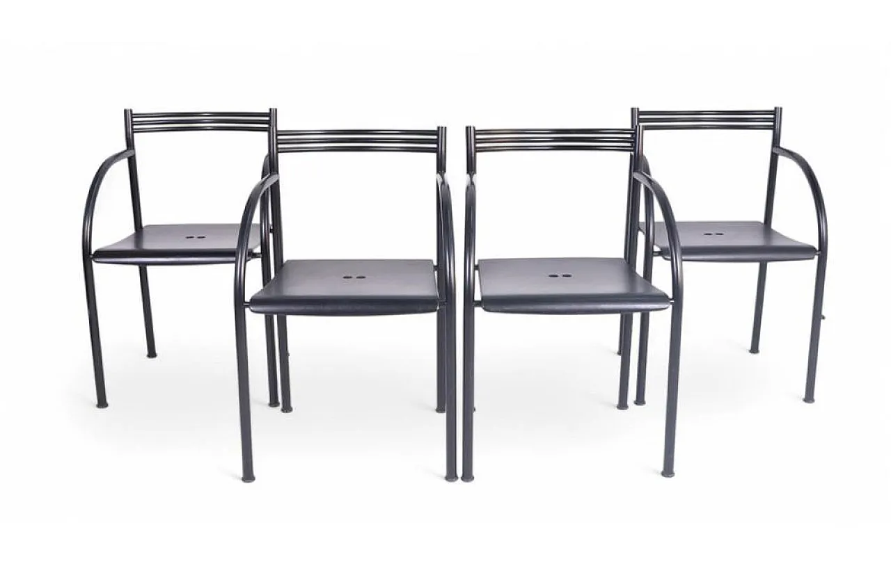 4 Francesca armchairs by Philippe Starck for Baleri Italia, 1980s 1