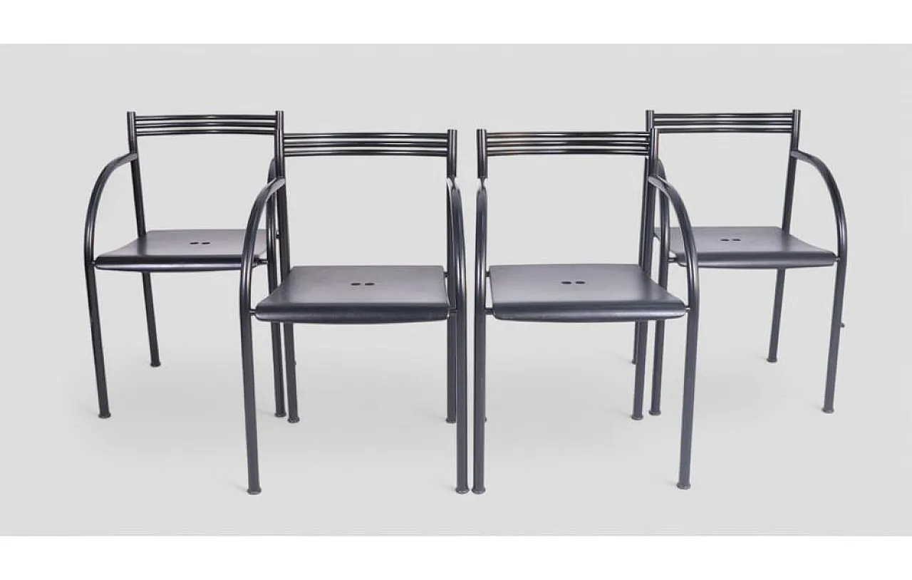 4 Francesca armchairs by Philippe Starck for Baleri Italia, 1980s 2