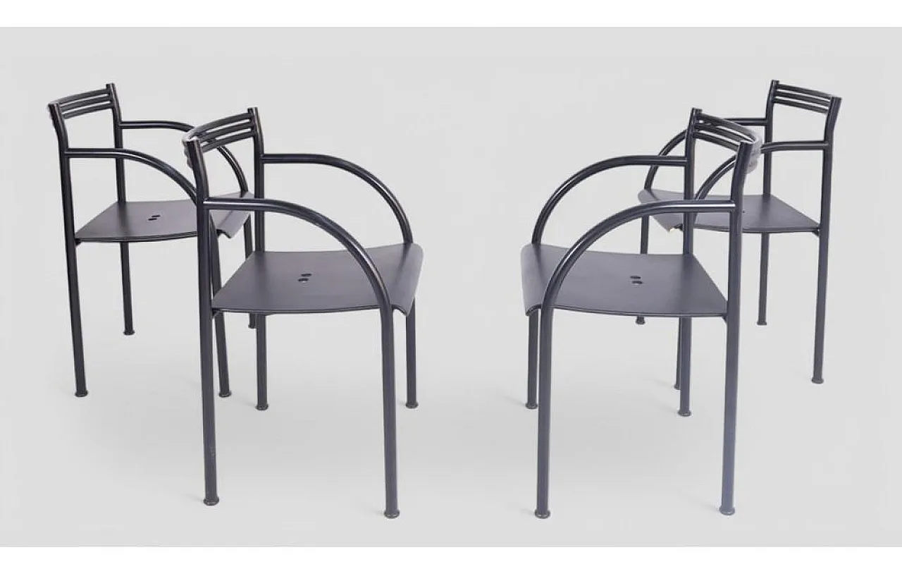 4 Francesca armchairs by Philippe Starck for Baleri Italia, 1980s 4