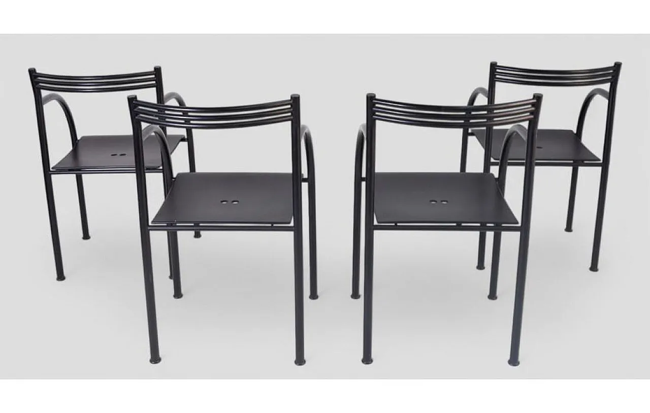 4 Francesca armchairs by Philippe Starck for Baleri Italia, 1980s 5