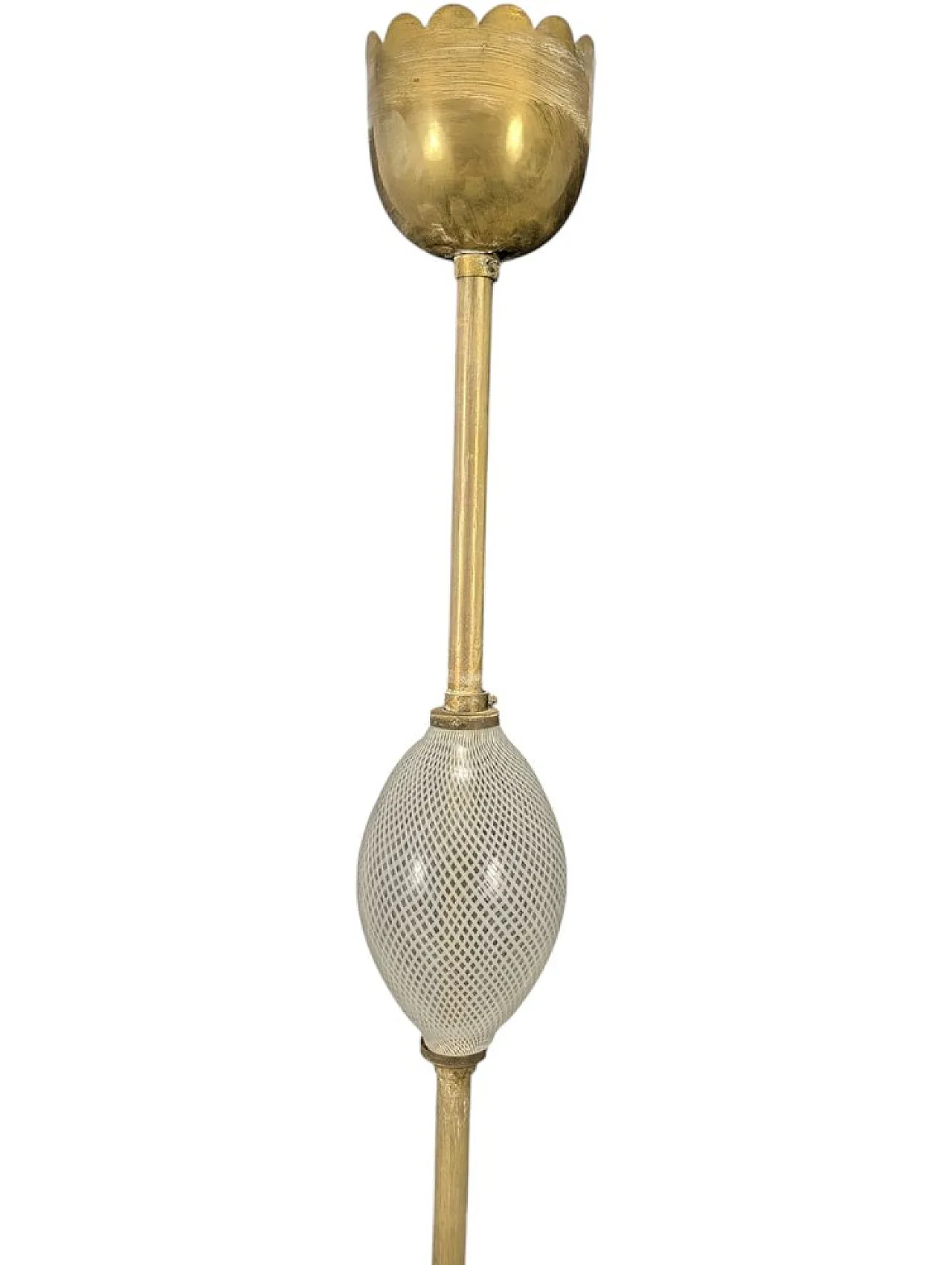 Murano glass ceiling lamp in the style of Barovier and Toso, 1940s 5