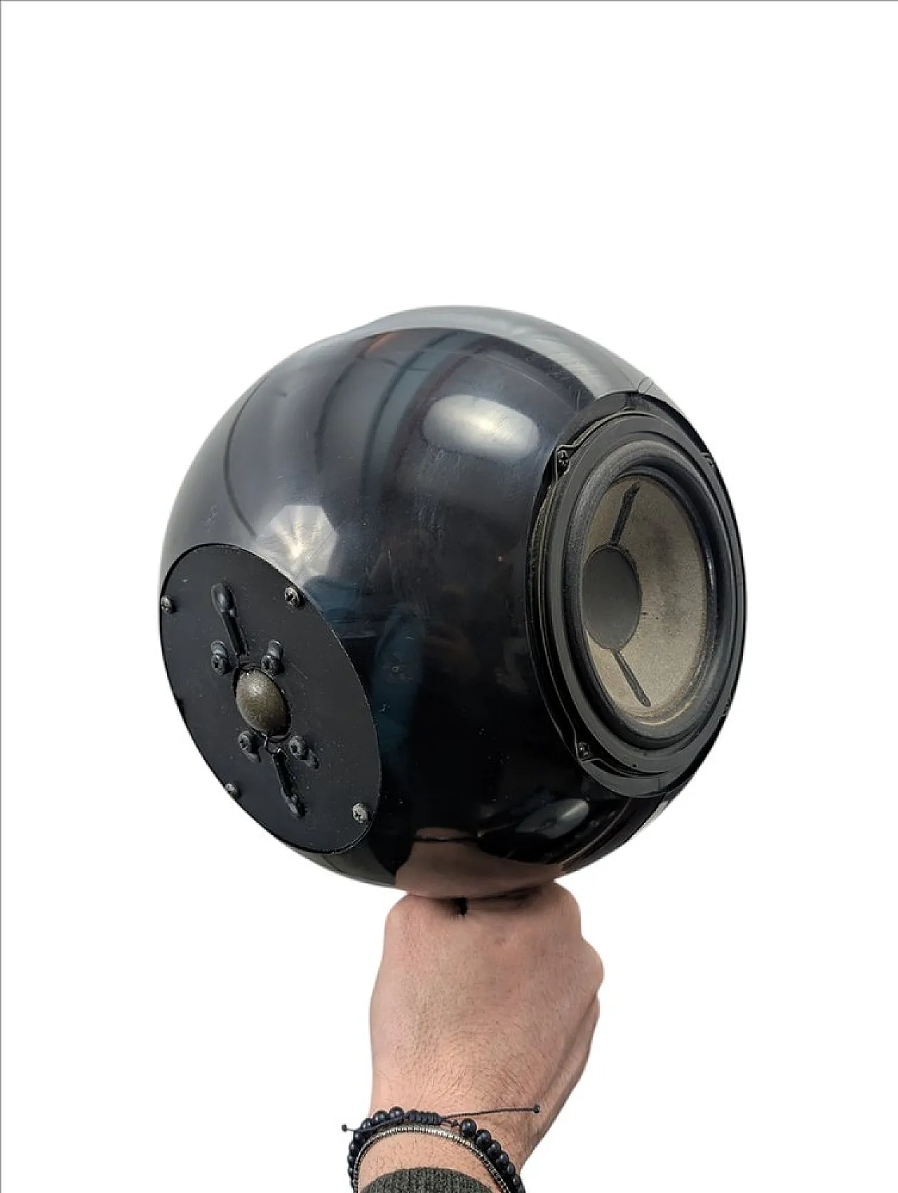 Pair of Space Age spherical audiorama speakers from Grundig, 1970s 9