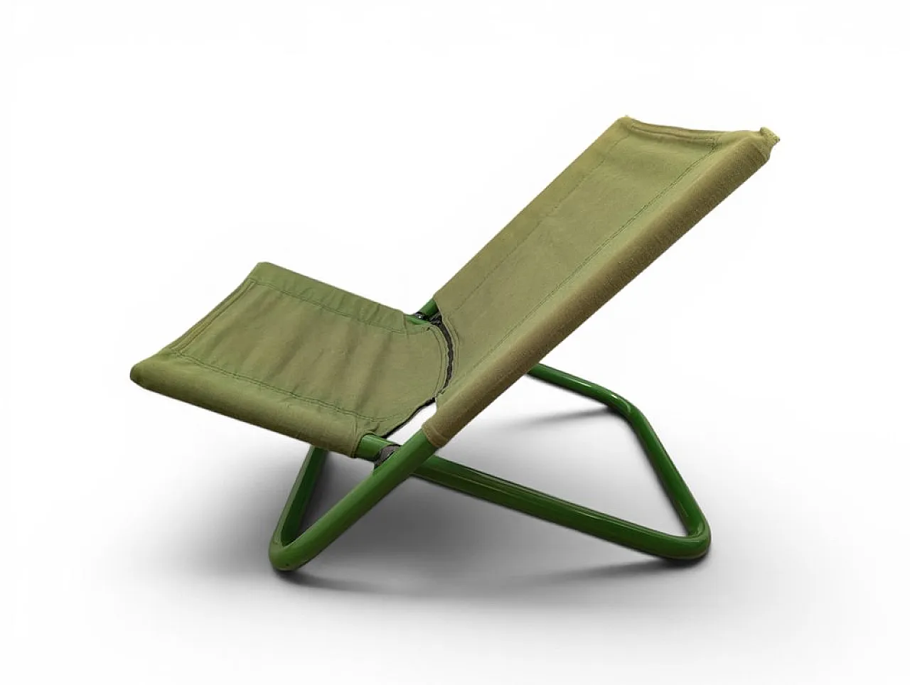 Lounge chair in metal and canvas with floral cushion by Arflex, 1960s 11