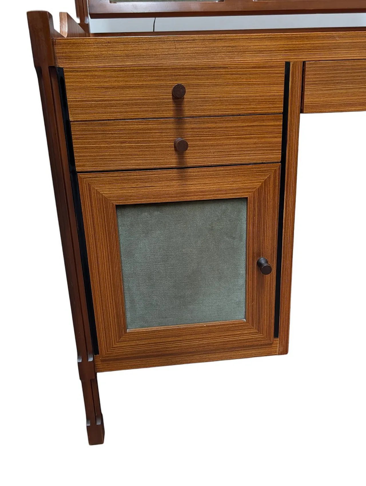 3V dressing table with tilting mirror and integrated lamp, 1950s 14