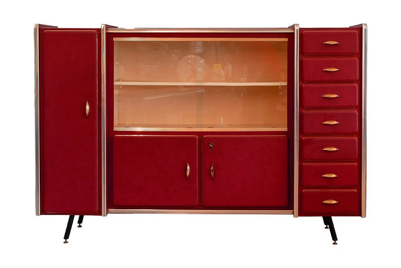 Set da ufficio in pelle attribuito a Umberto Mascagni, anni '50 3