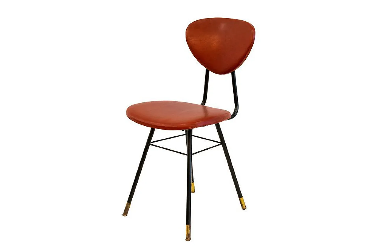 Set da ufficio in pelle attribuito a Umberto Mascagni, anni '50 9