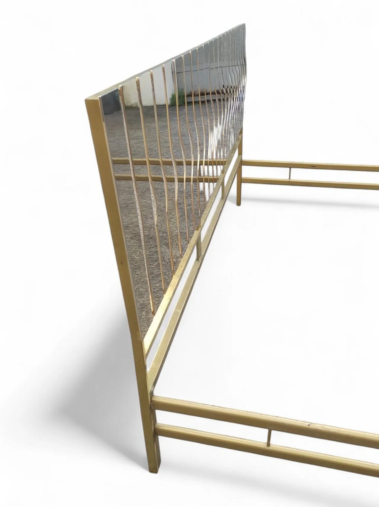 Letto in ottone e ferro, anni '70 3