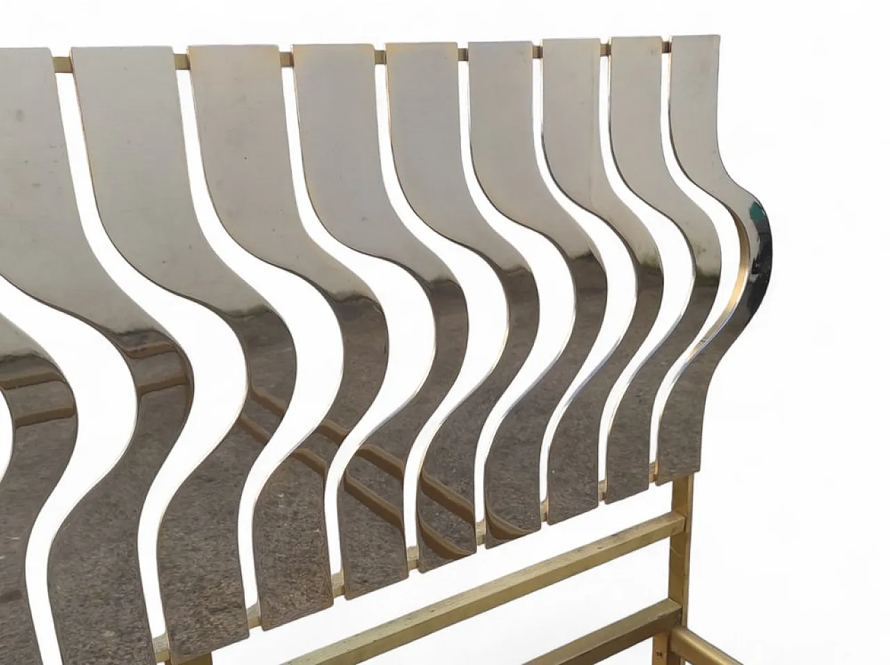 Letto in ottone e ferro, anni '70 4