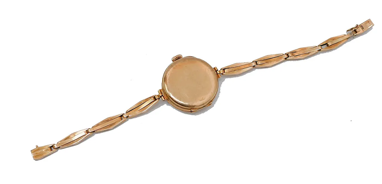 Diamanti, bracciale per orologio in oro rosa 14 carati, '900 3