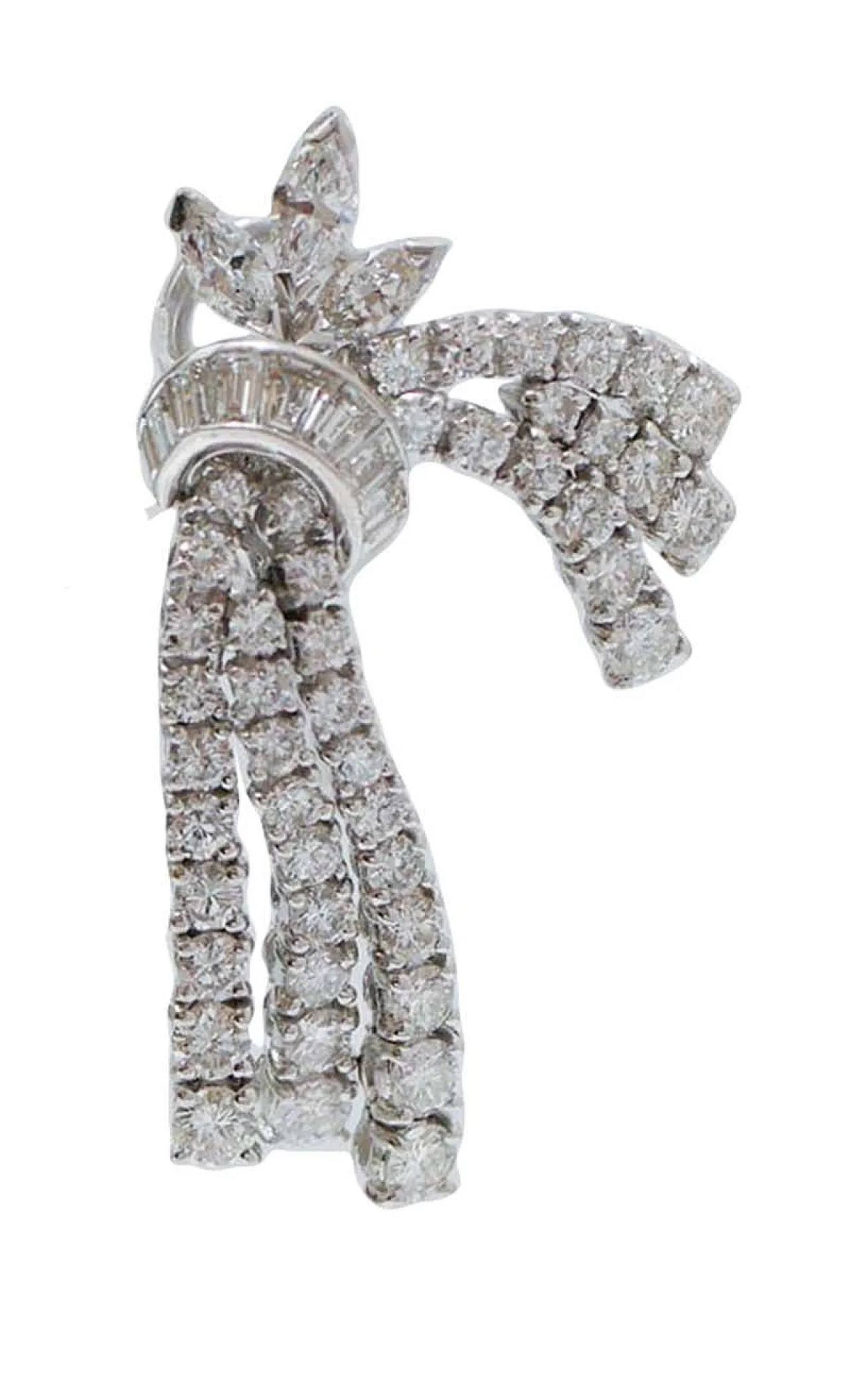 Orecchini in platino con diamanti da 11,68 carati, '900 2