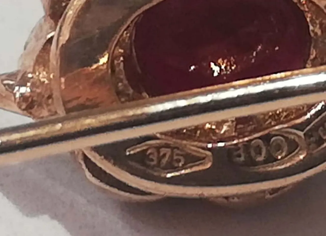 Orecchini con perle, rubini, diamanti, oro rosa e argento, anni 2000 6