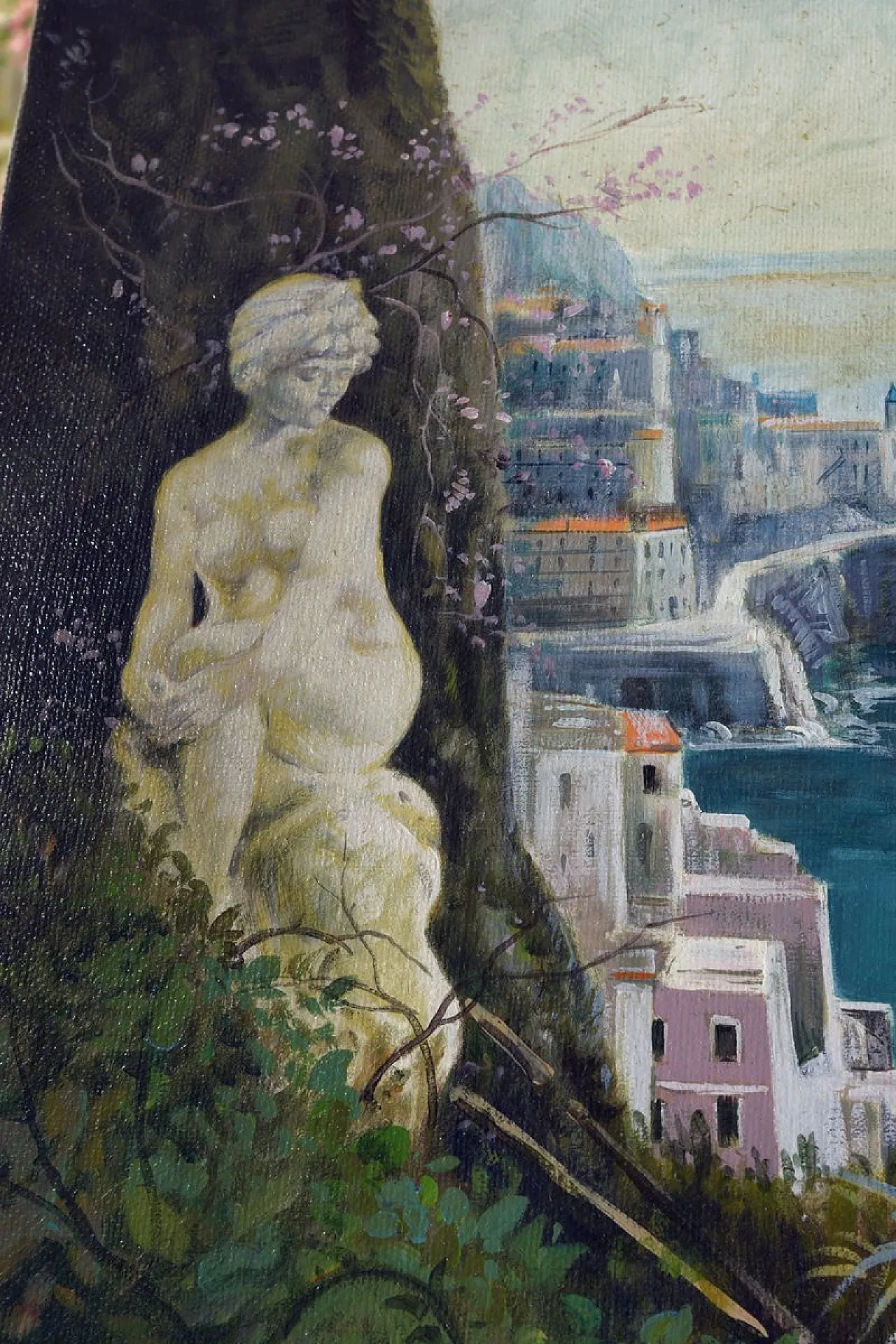 Alfredo Santini, Costiera Amalfitana, olio su tela, anni '90 2