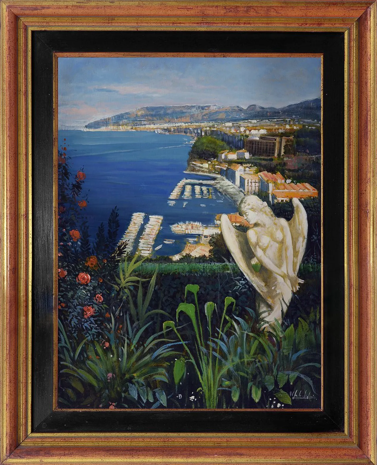 Alfredo Santini, Costiera Amalfitana, olio su tela, anni '90 6