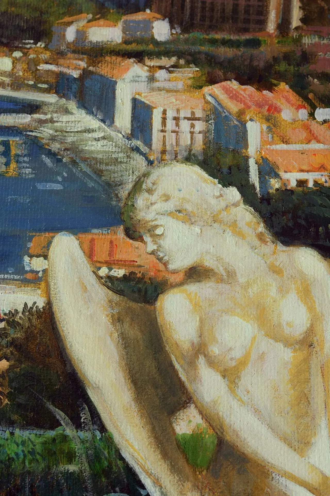 Alfredo Santini, Costiera Amalfitana, olio su tela, anni '90 7
