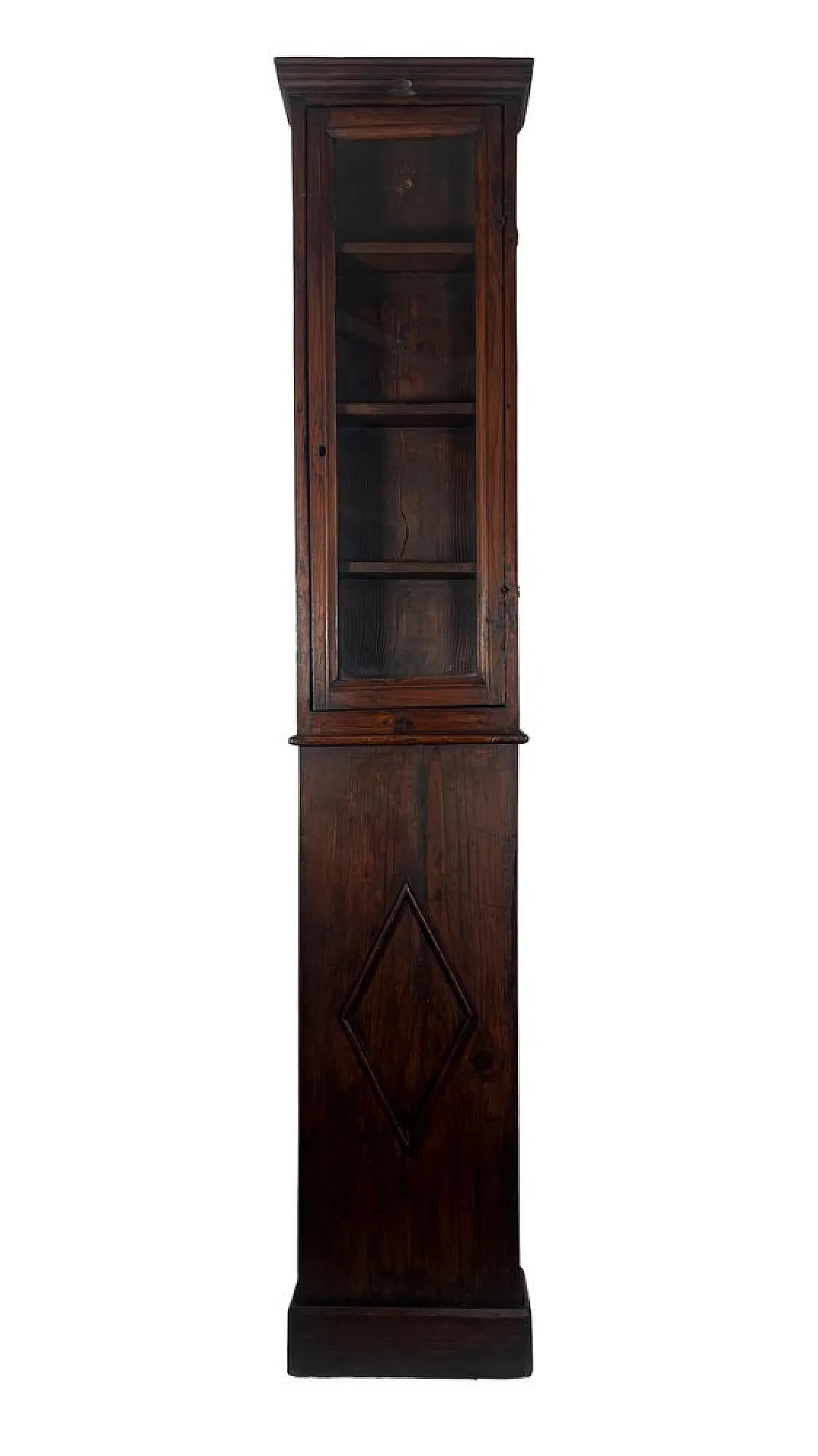 Chestnut display cabinet with hand-blown glass, 18th century 1