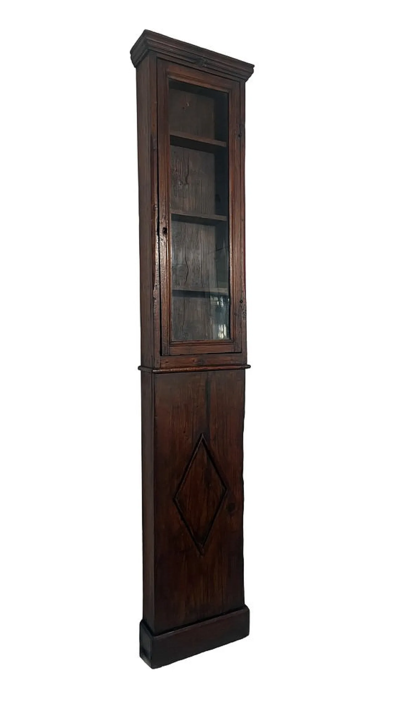 Chestnut display cabinet with hand-blown glass, 18th century 3