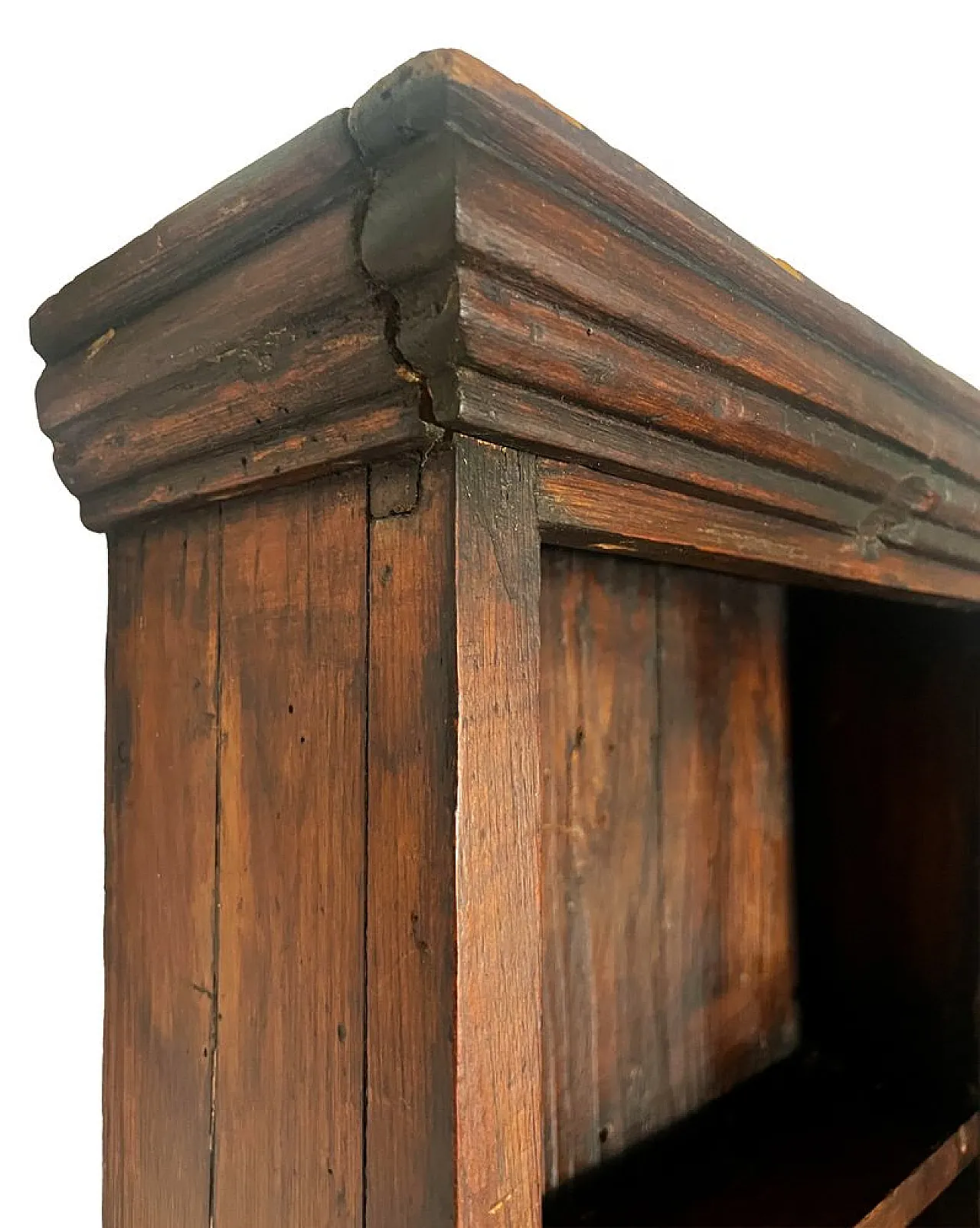 Chestnut display cabinet with hand-blown glass, 18th century 13