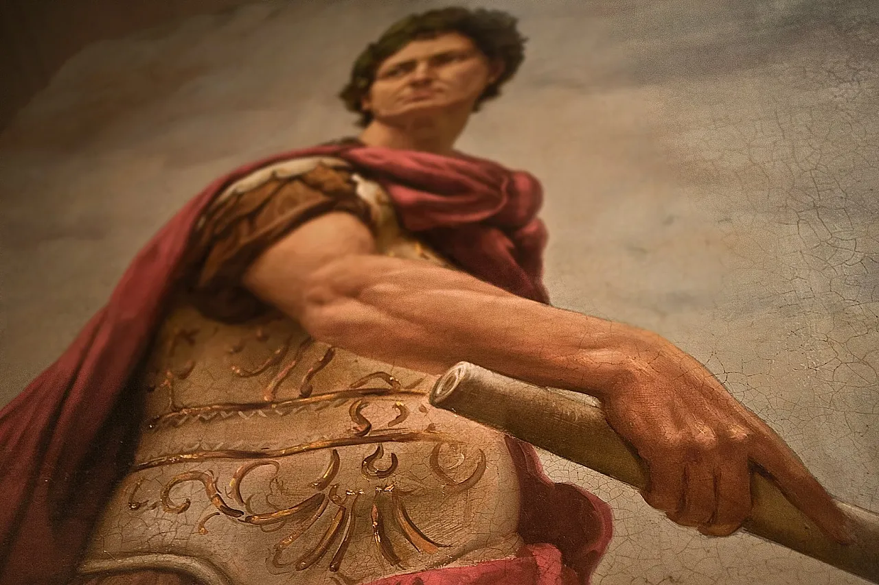 Maxmilian Ciccone, Cesare, olio su tela incorniciato, '900 3