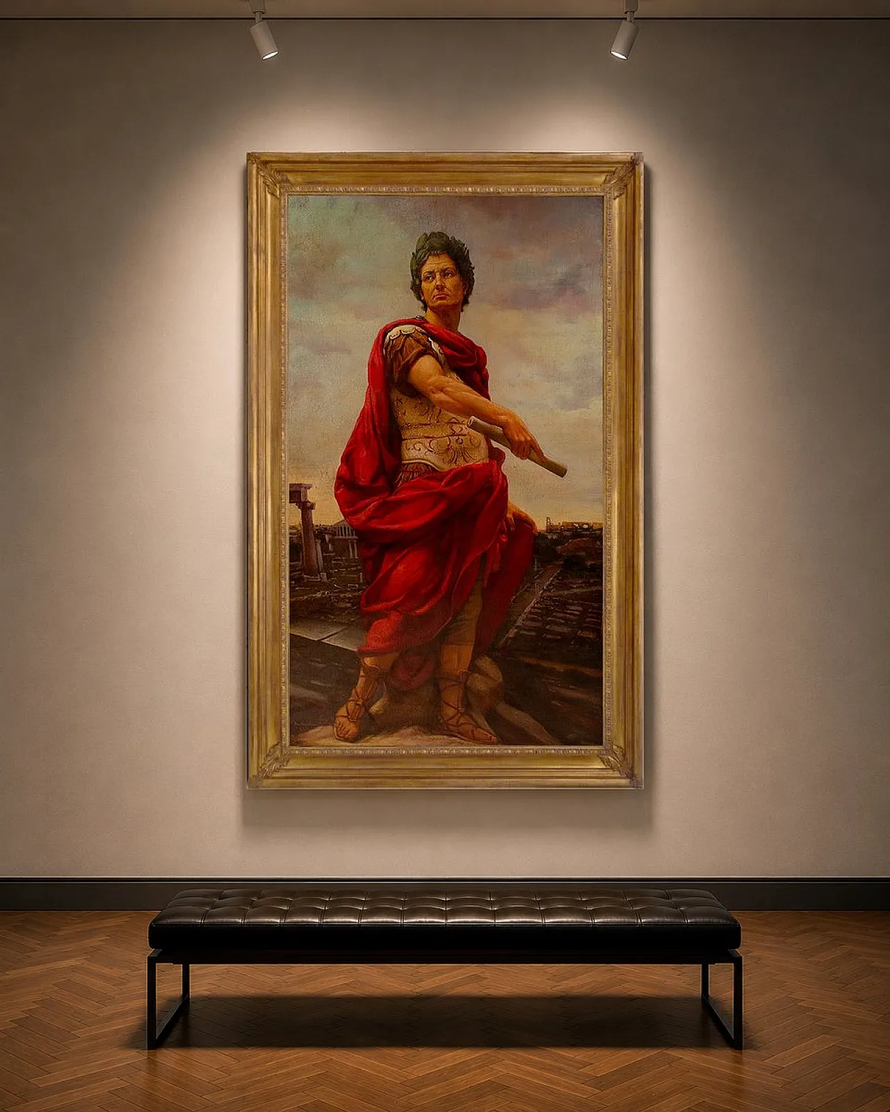 Maxmilian Ciccone, Cesare, olio su tela incorniciato, '900 6