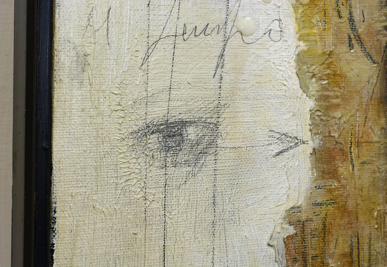 Massimo d'Orta, Papiro, tecnica mista su tela, anni 2000 4