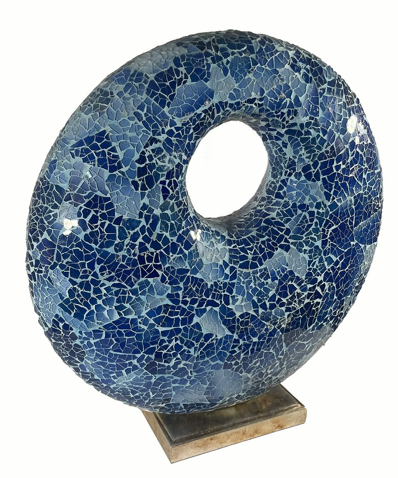 Lampada da tavolo scultorea in vetro craquelé, anni '90 6