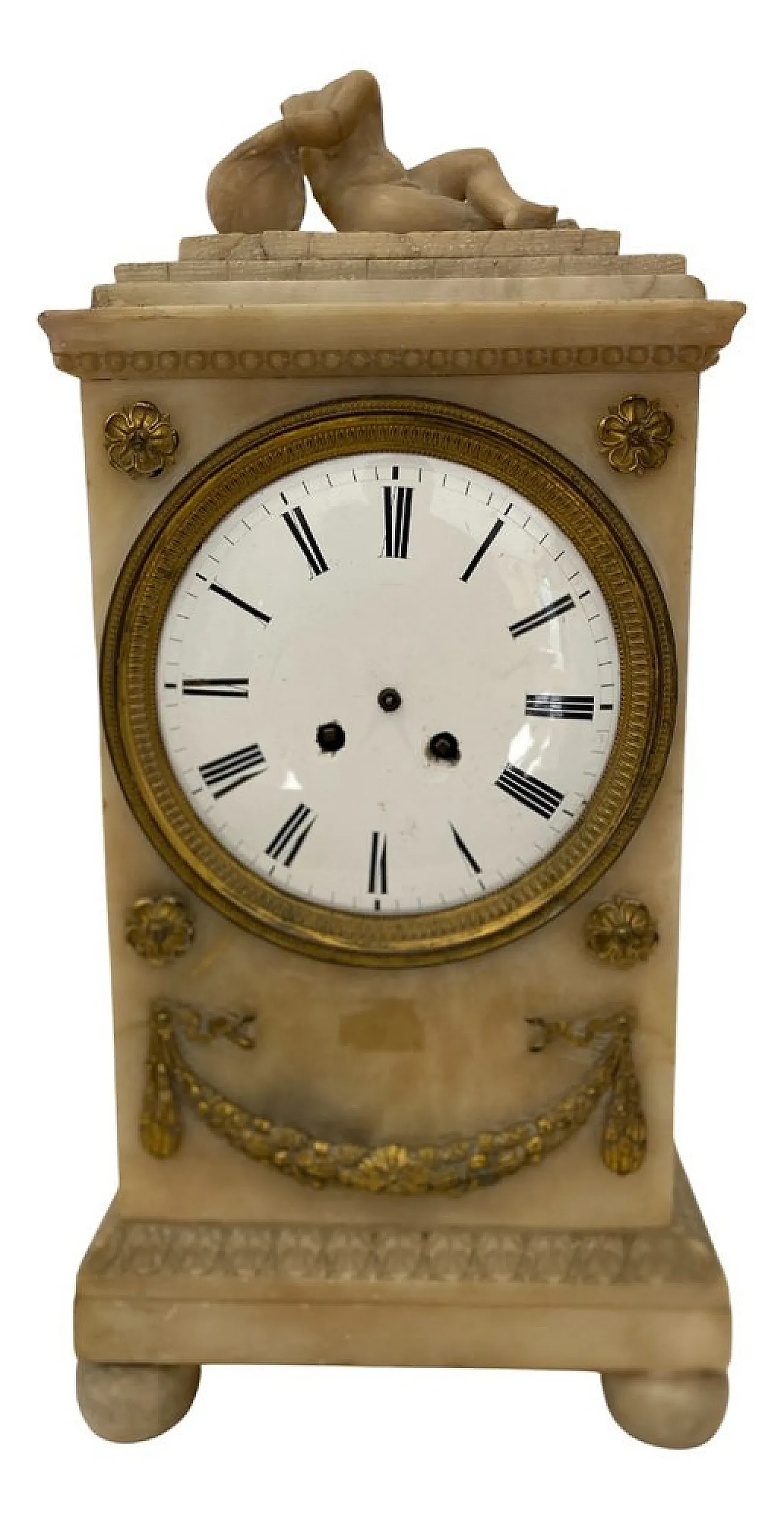 Alabaster mantel clock, 19th century 11