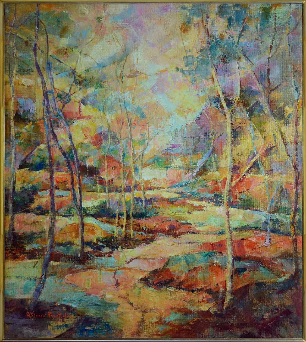 Alfonso Pragliola, Riverberi al Tramonto, tecnica mista, anni 2000 1