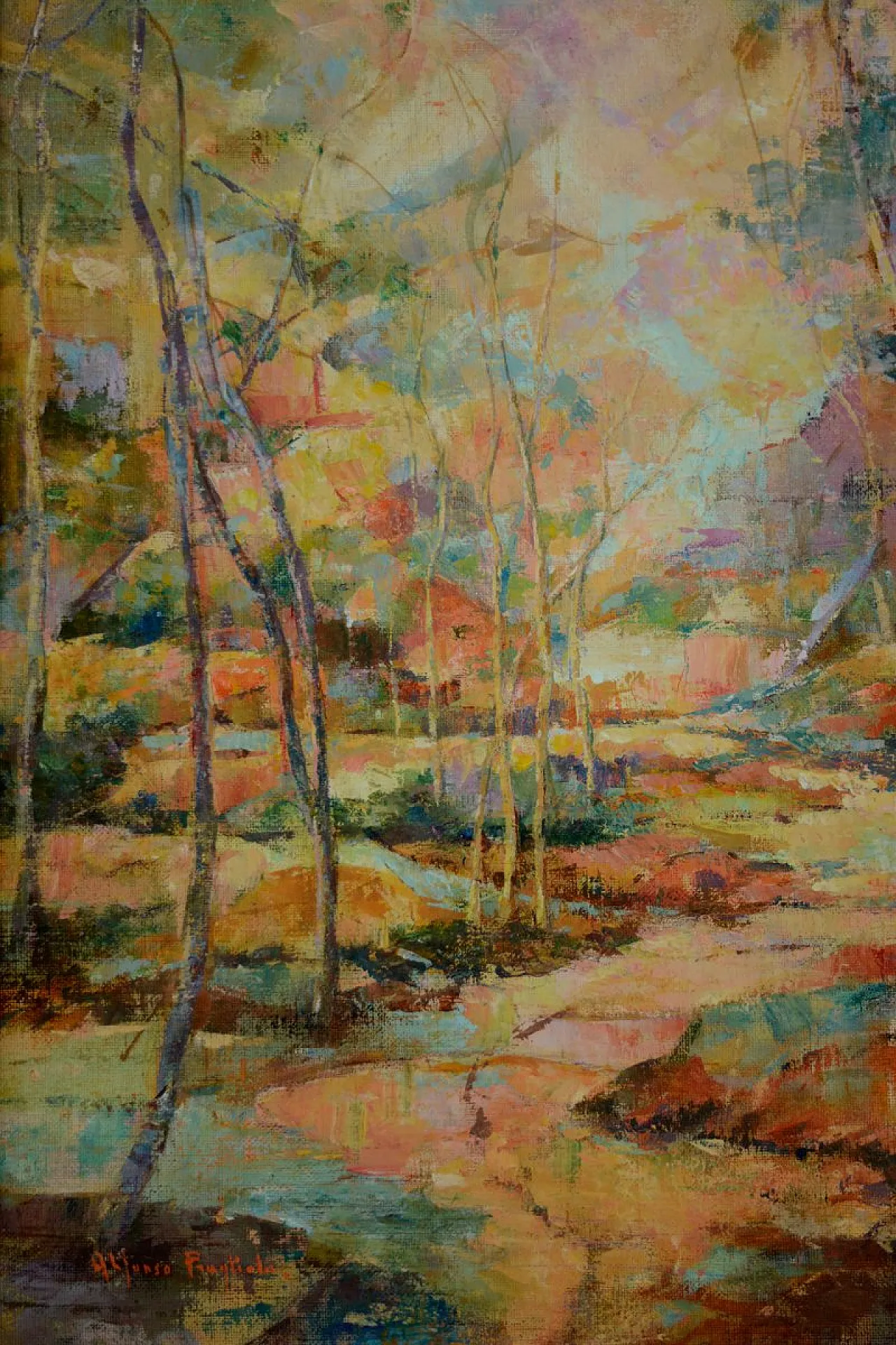 Alfonso Pragliola, Riverberi al Tramonto, tecnica mista, anni 2000 7
