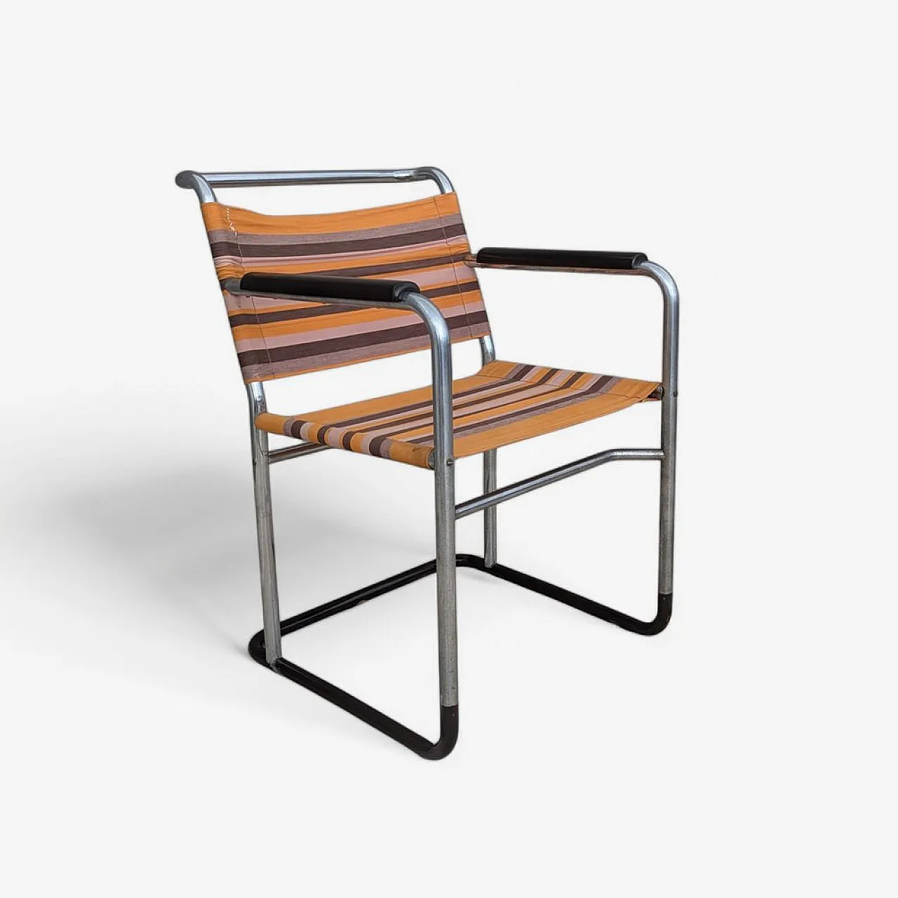 Bauhaus tubular steel armchair by F. Langer for SAB, 1930s 1