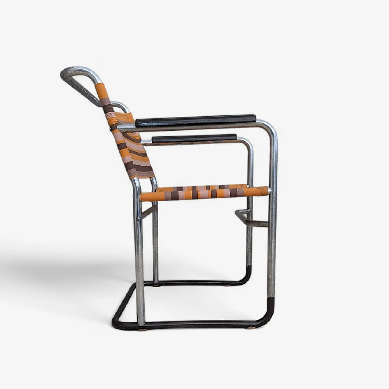 Bauhaus tubular steel armchair by F. Langer for SAB, 1930s 2
