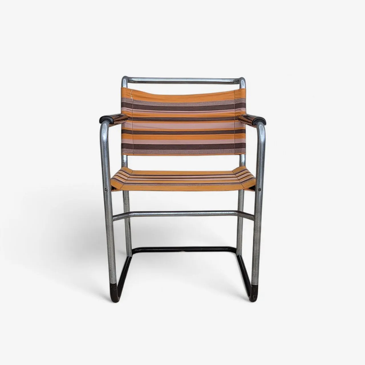 Bauhaus tubular steel armchair by F. Langer for SAB, 1930s 4