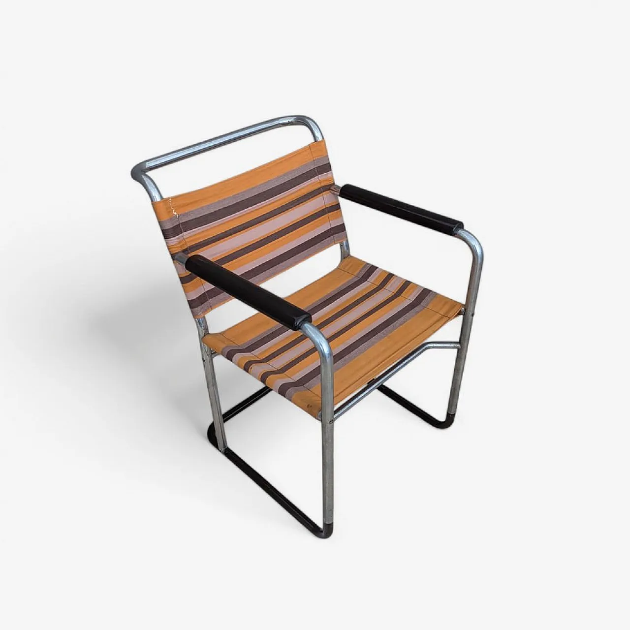 Bauhaus tubular steel armchair by F. Langer for SAB, 1930s 5