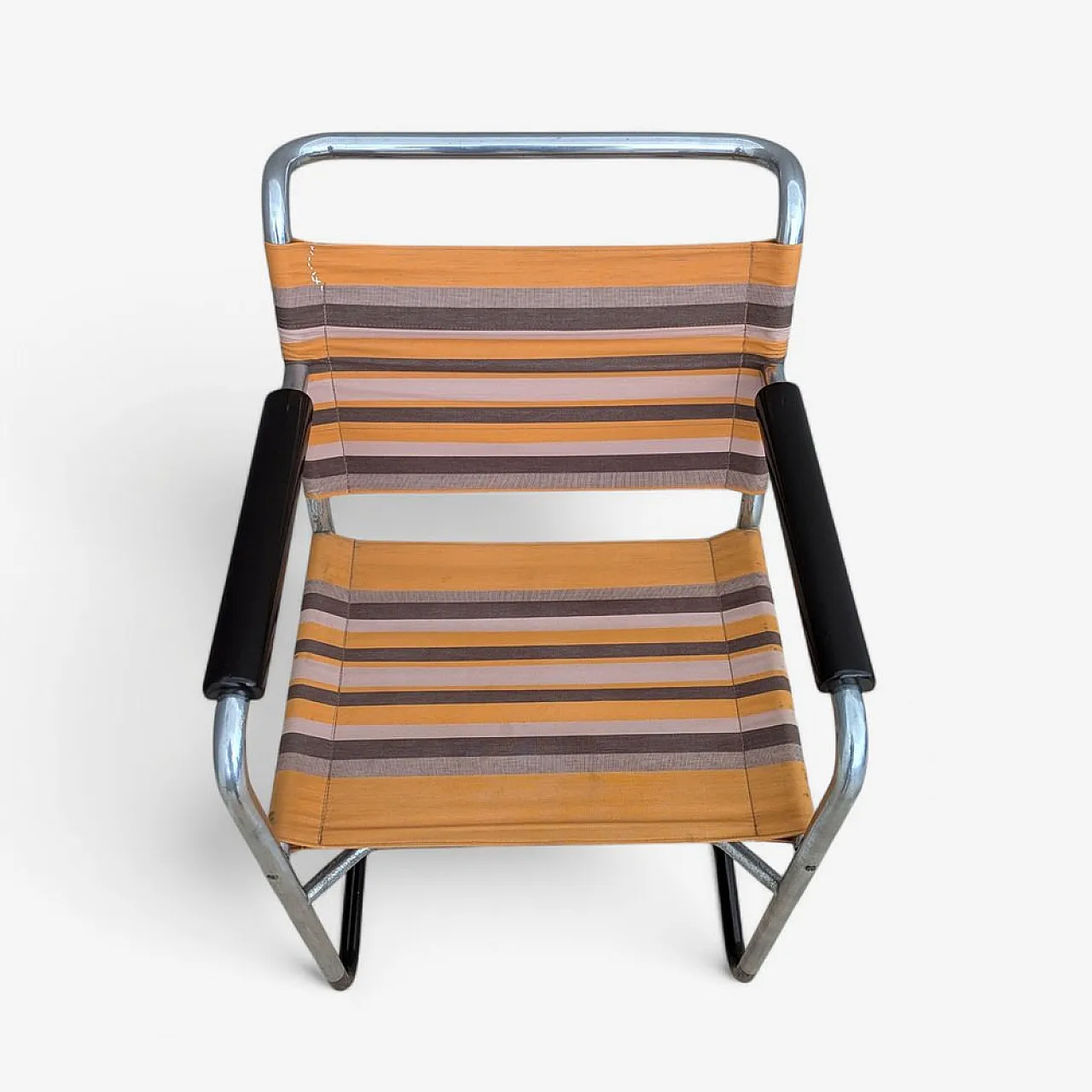 Bauhaus tubular steel armchair by F. Langer for SAB, 1930s 6