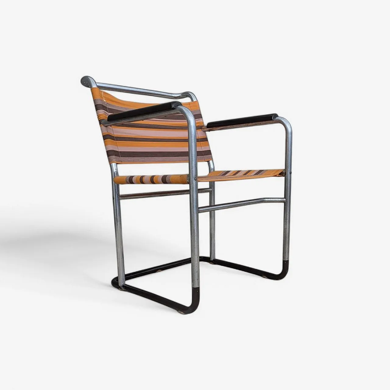 Bauhaus tubular steel armchair by F. Langer for SAB, 1930s 16