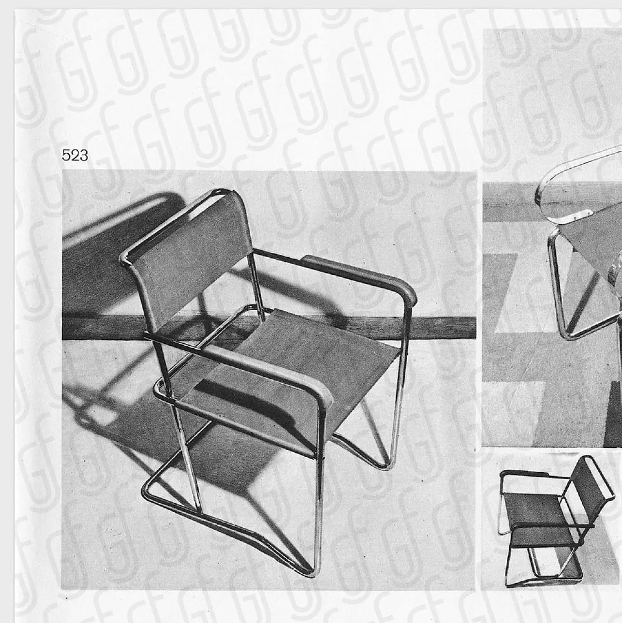 Bauhaus tubular steel armchair by F. Langer for SAB, 1930s 17