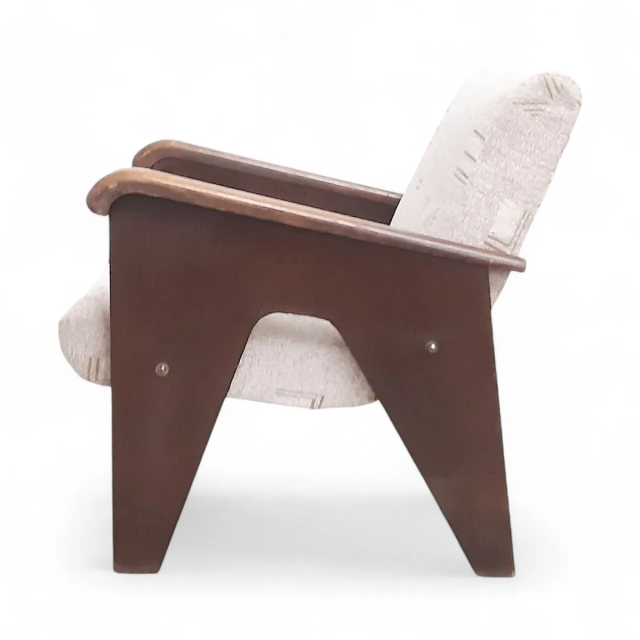Wooden a-shaped armchair attributed to Up Závody, 1950s 2