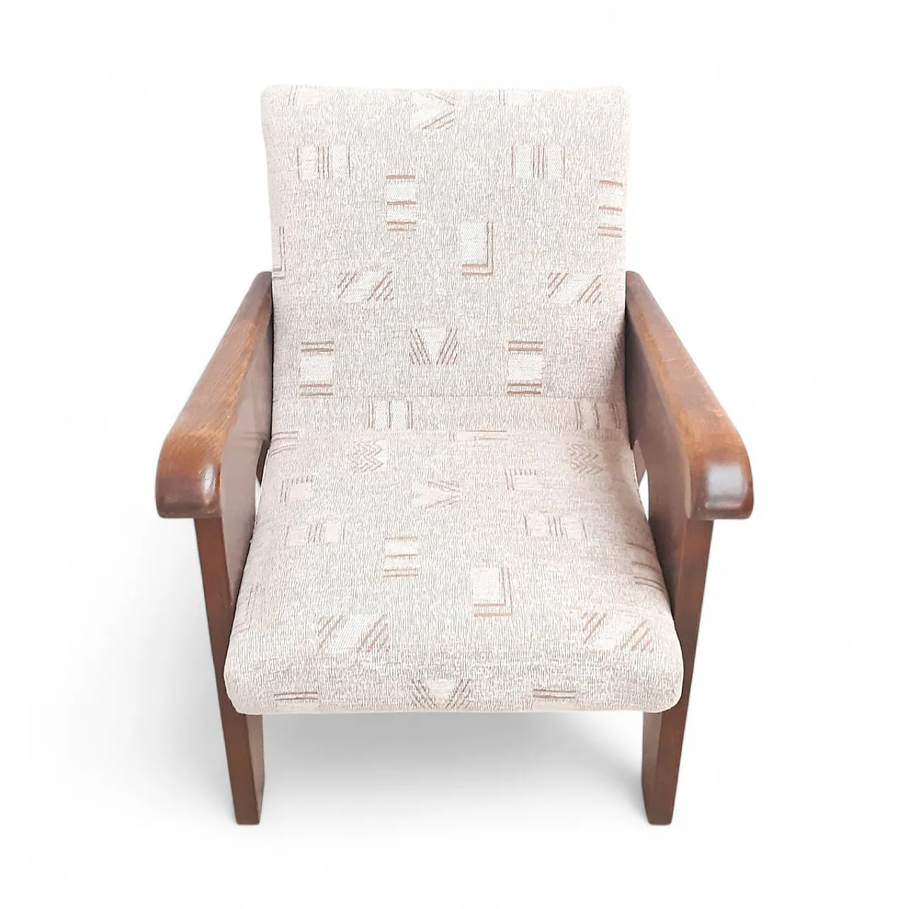 Wooden a-shaped armchair attributed to Up Závody, 1950s 5