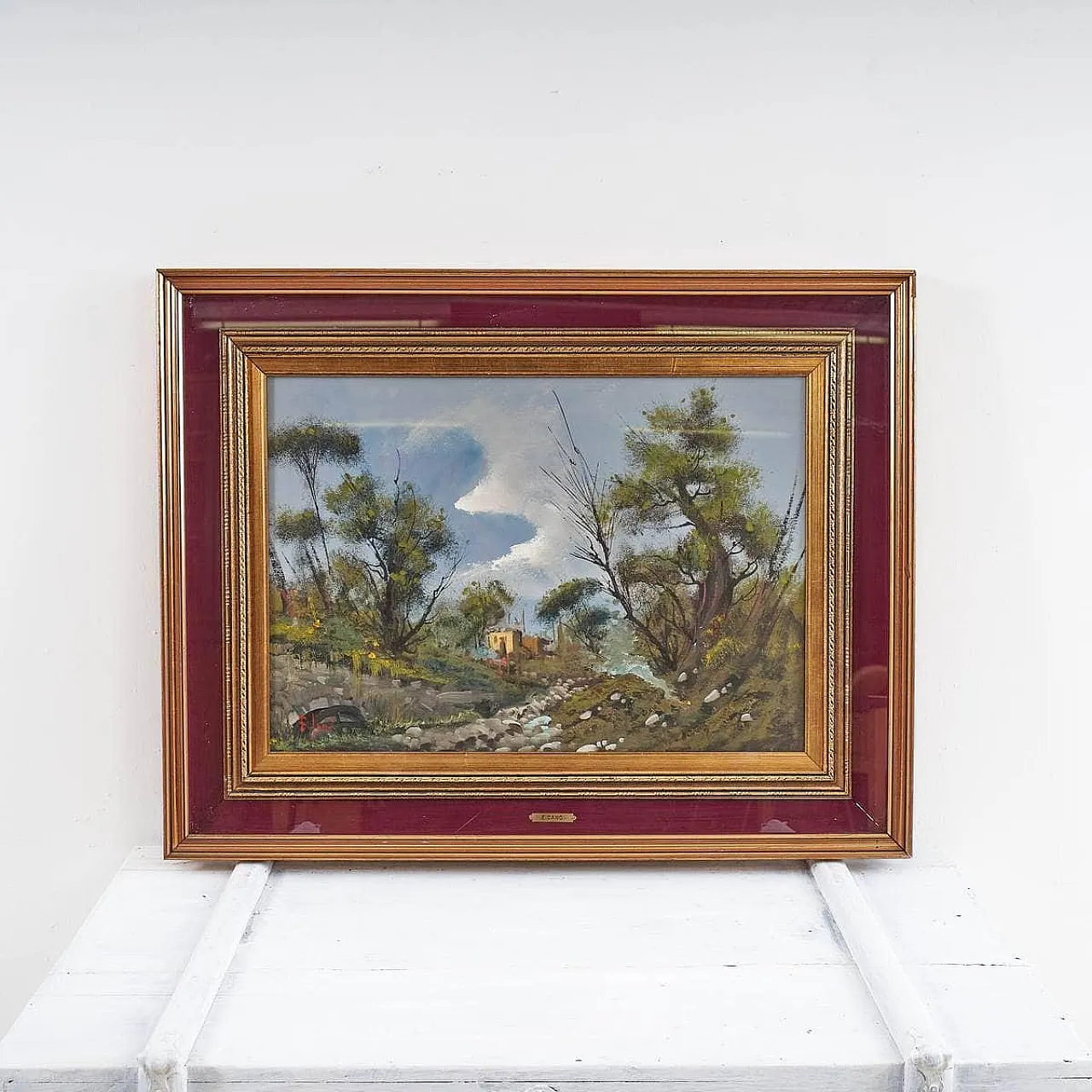 E. Cano, Paesaggio, olio su tela, anni '70 1