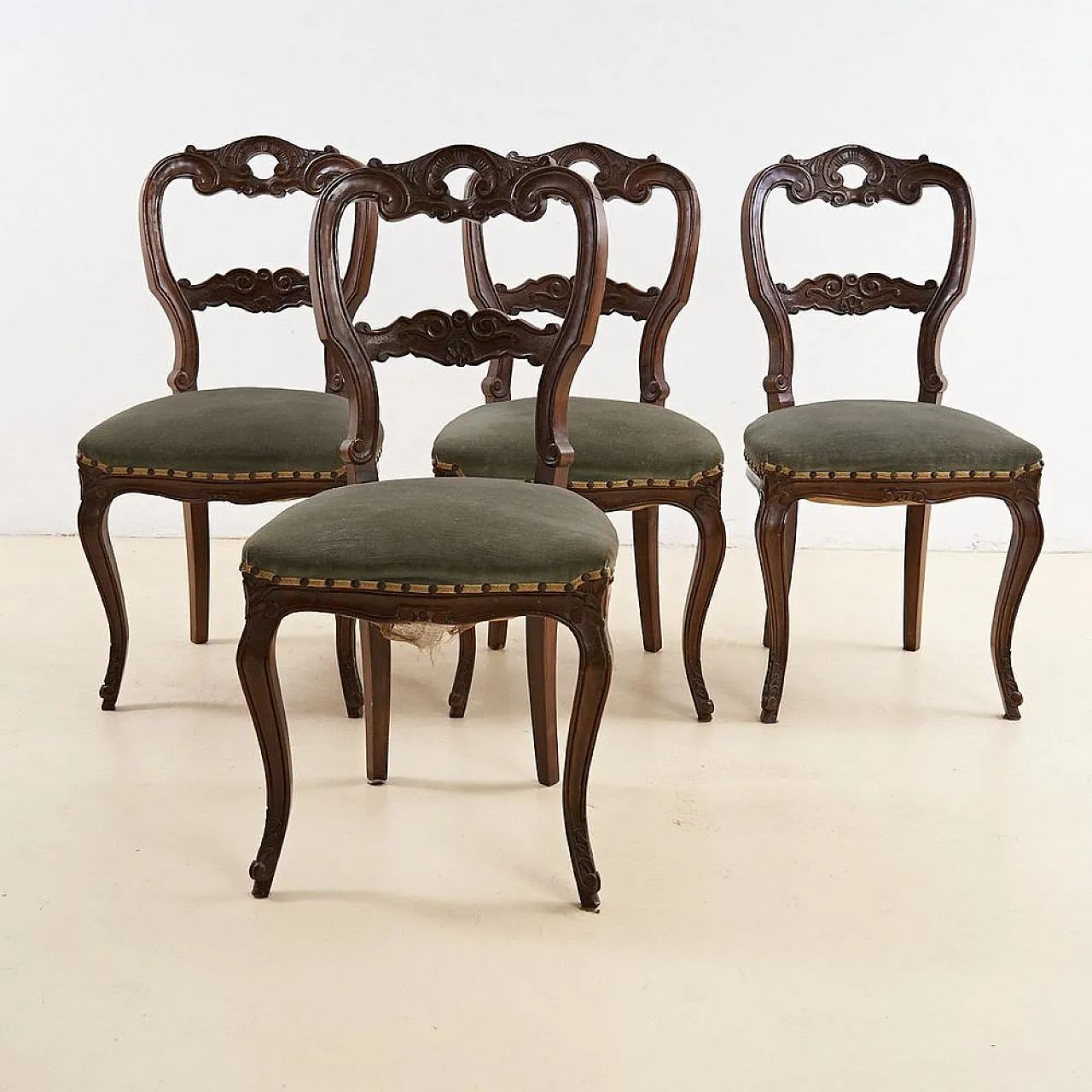 4 Chairs by Luigi Filippo, 19th century 1