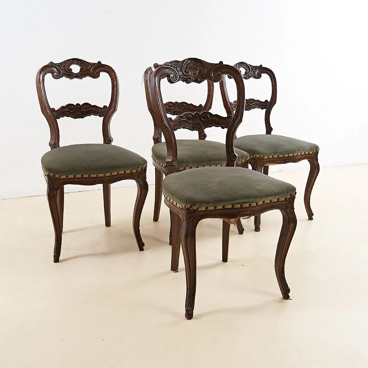 4 Chairs by Luigi Filippo, 19th century 3