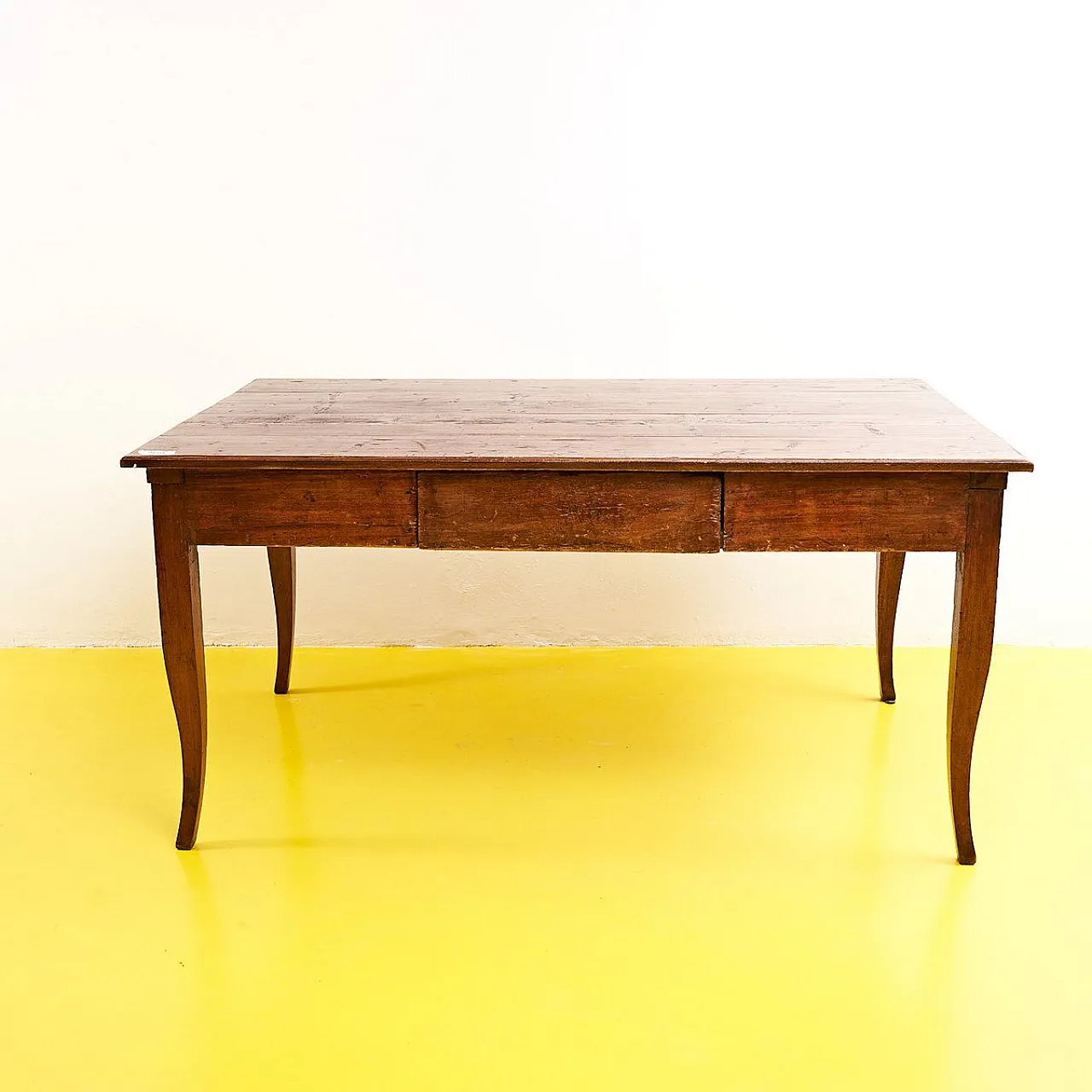 Rustic wooden kitchen table in original patina, late 19th century 1