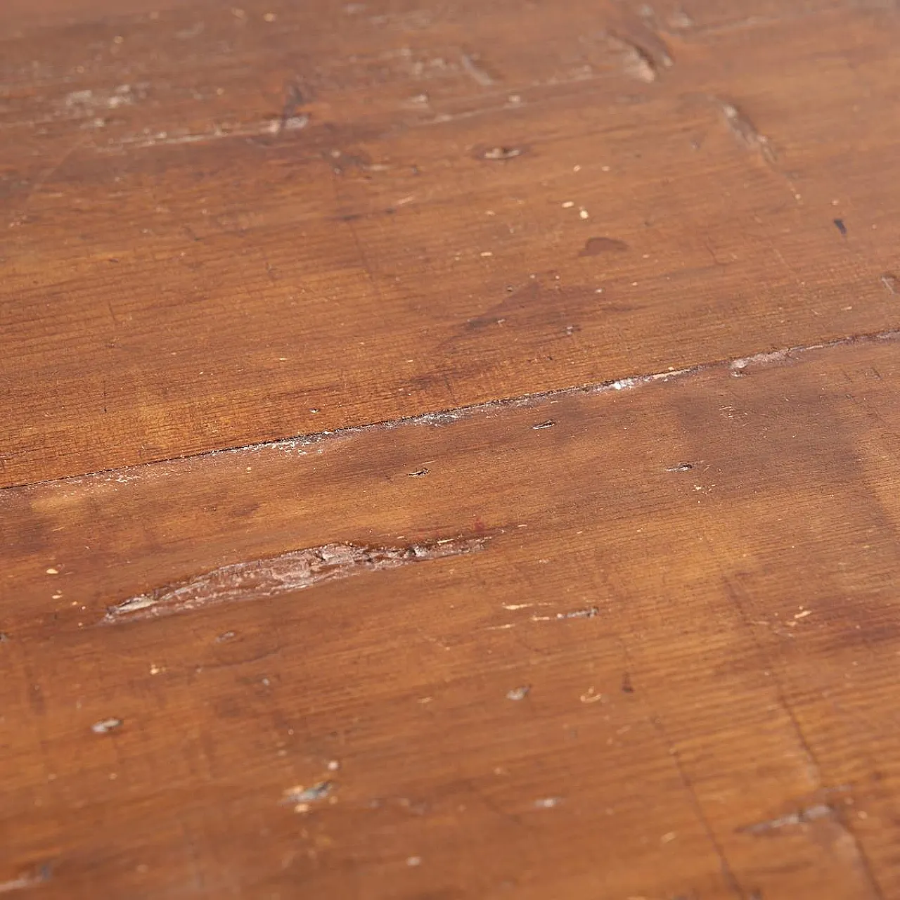 Rustic wooden kitchen table in original patina, late 19th century 4