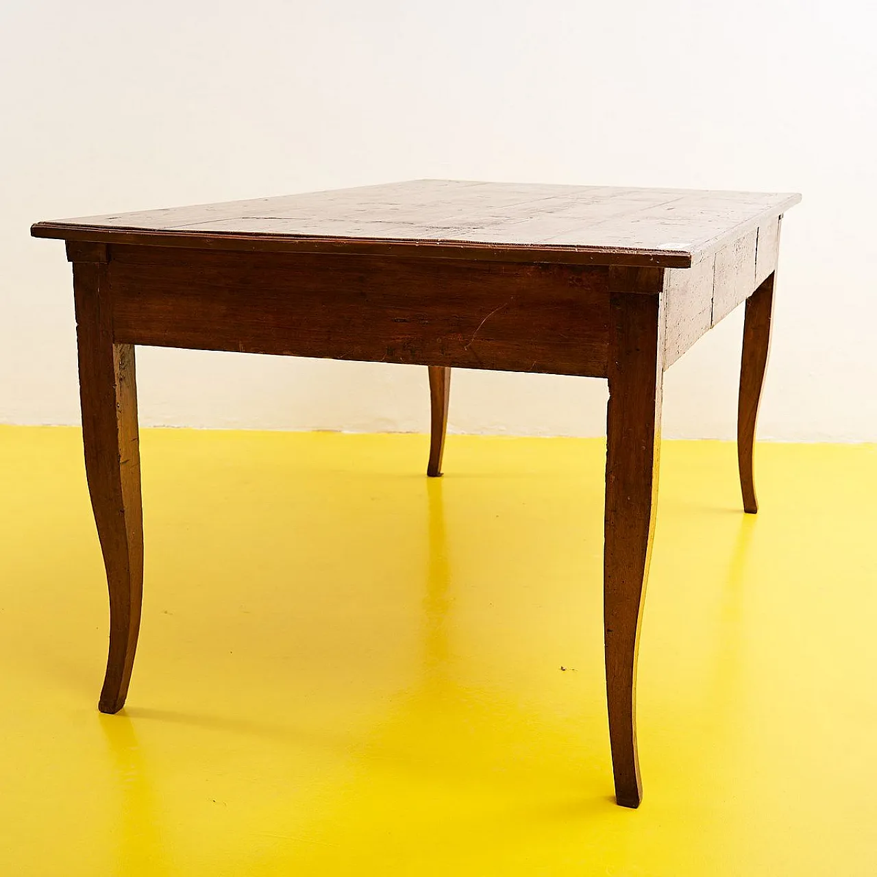 Rustic wooden kitchen table in original patina, late 19th century 8