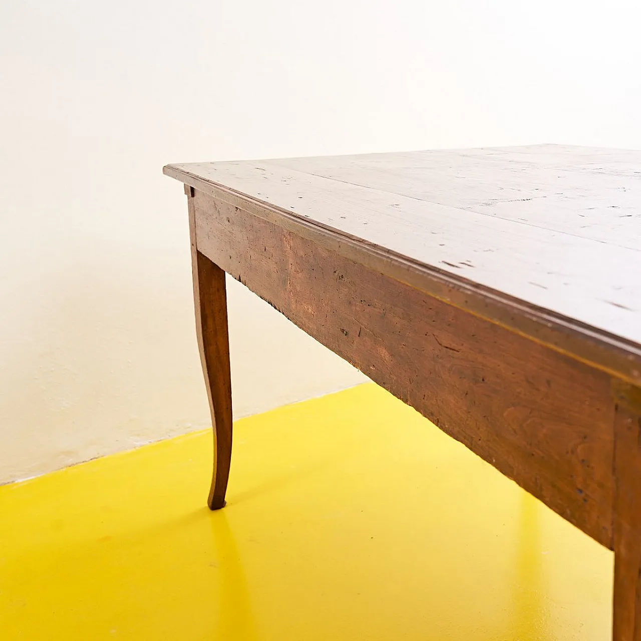 Rustic wooden kitchen table in original patina, late 19th century 9