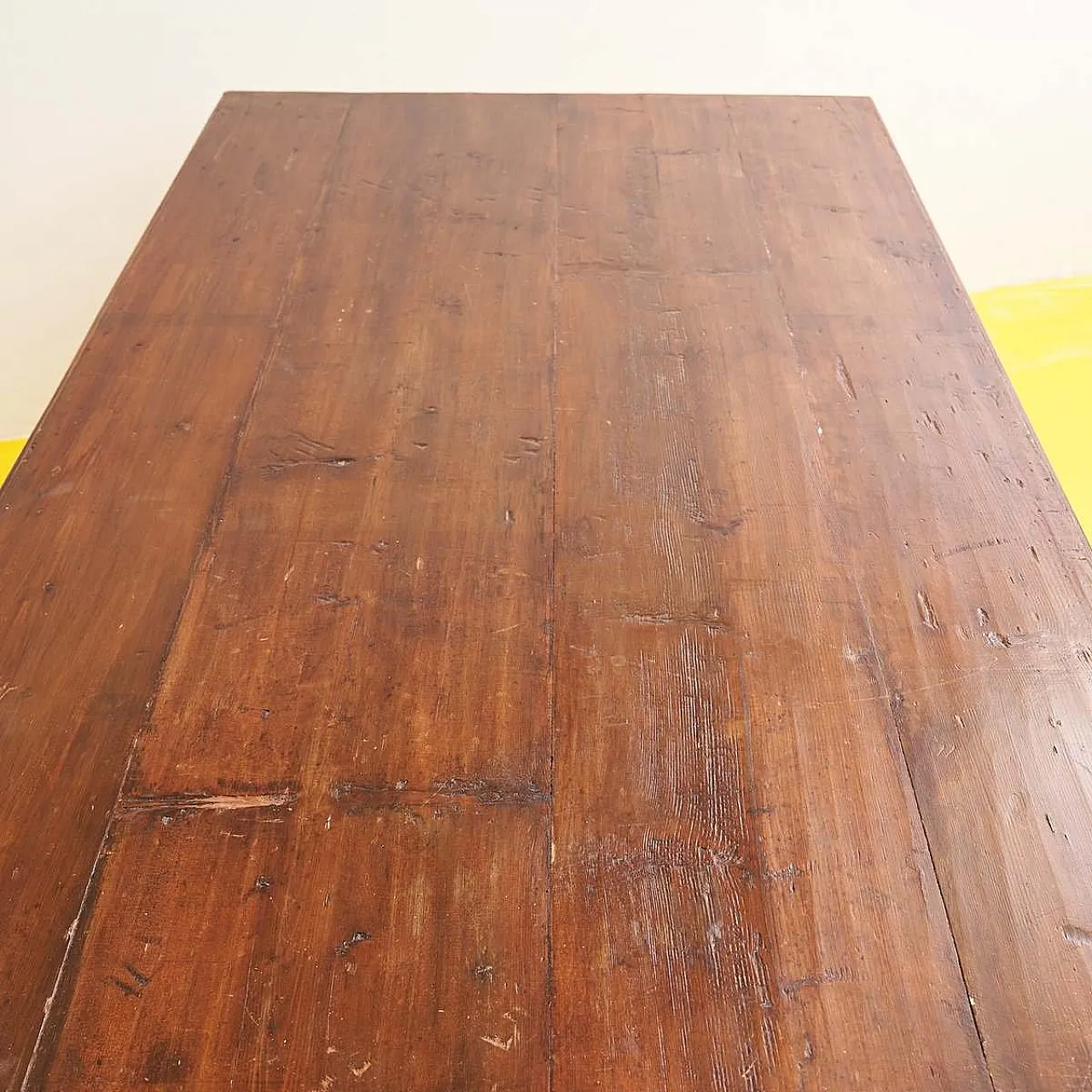 Rustic wooden kitchen table in original patina, late 19th century 12