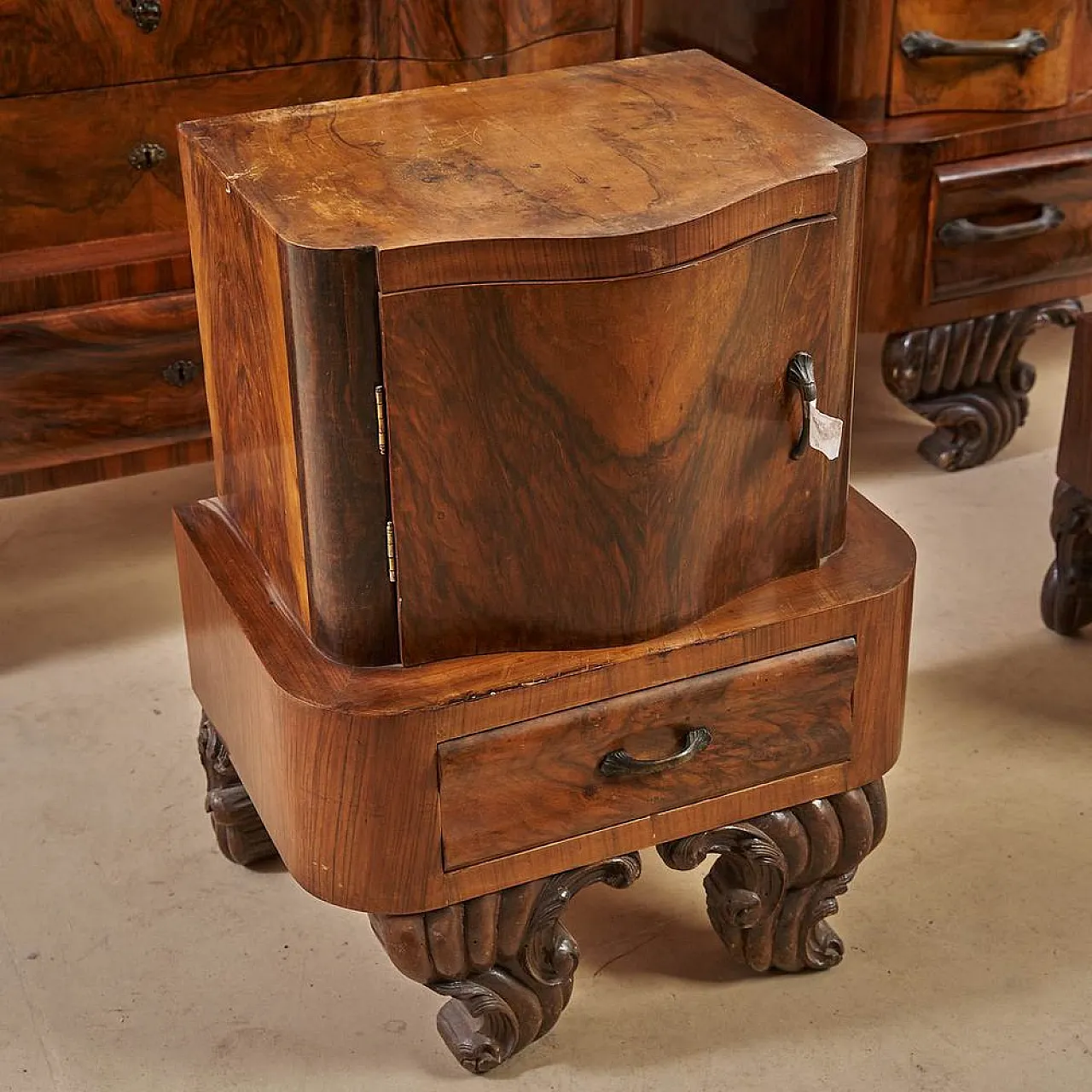 Art Deco dressing tables with bedside tables, 1930s 6