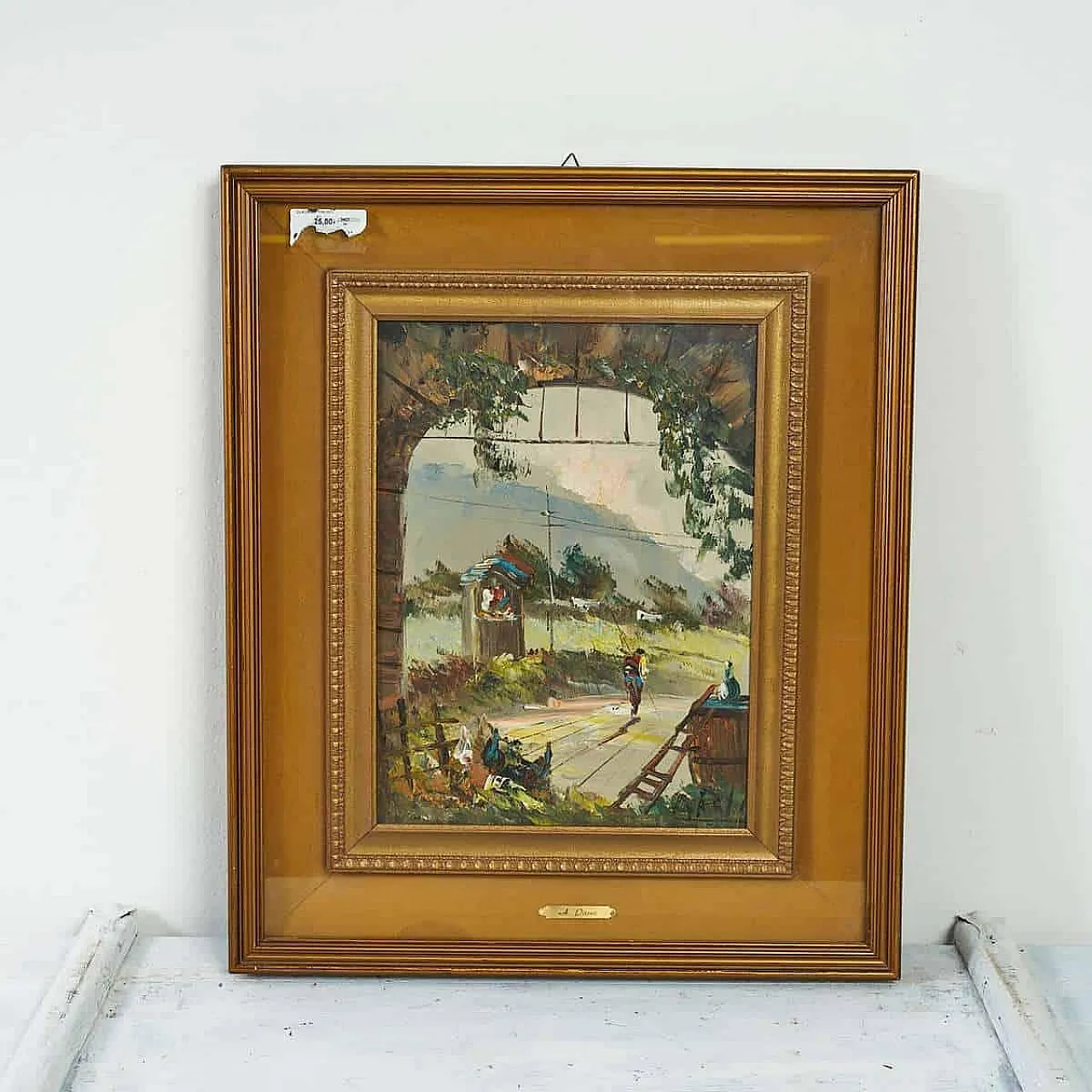 Aldo Pironti, Casa di campagna, dipinto ad olio, '900 1